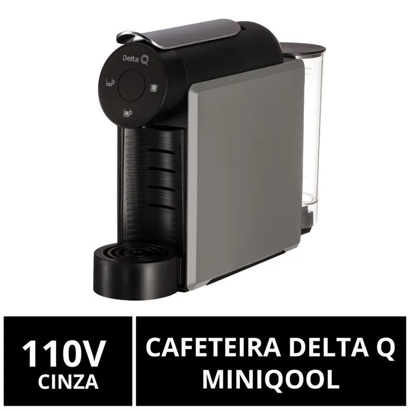 Cafeteira Cápsulas Miniqool Cinza Delta q, 110V