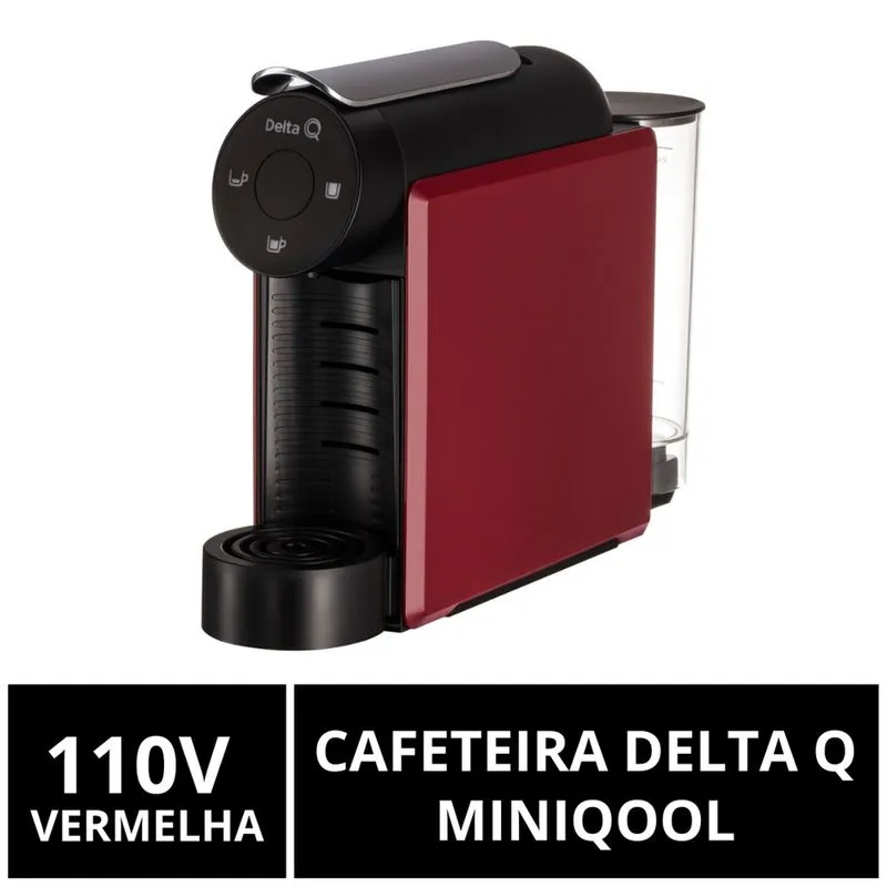 Cafeteira Cápsulas Delta q, MiniQool, Vermelha, 110V