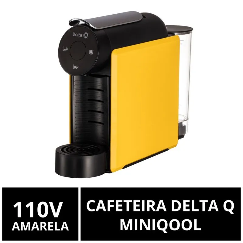 Cafeteira Cápsulas Delta q, MiniQool, Amarela, 110V