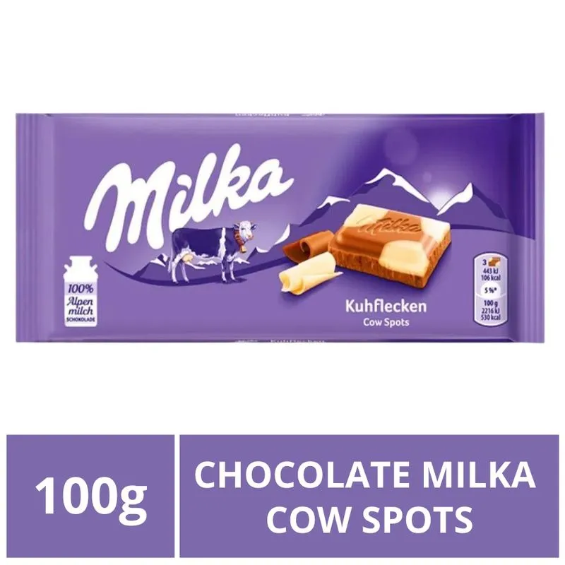 Chocolate Milka, Cow Spots, Barra 100g