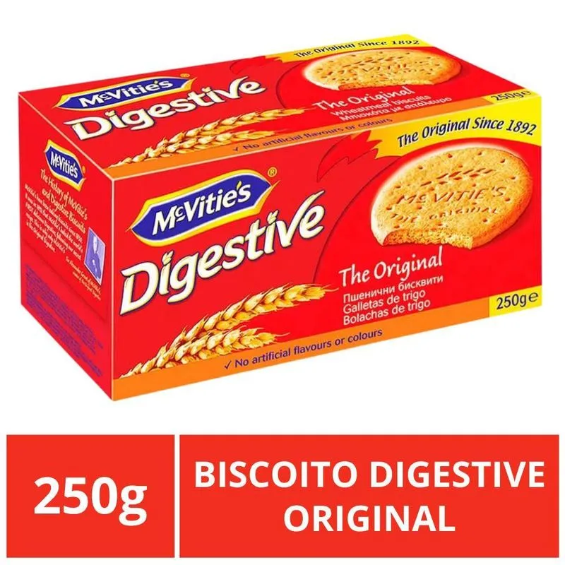 Biscoito Digestive Mcvities, Pacote 250g, Original