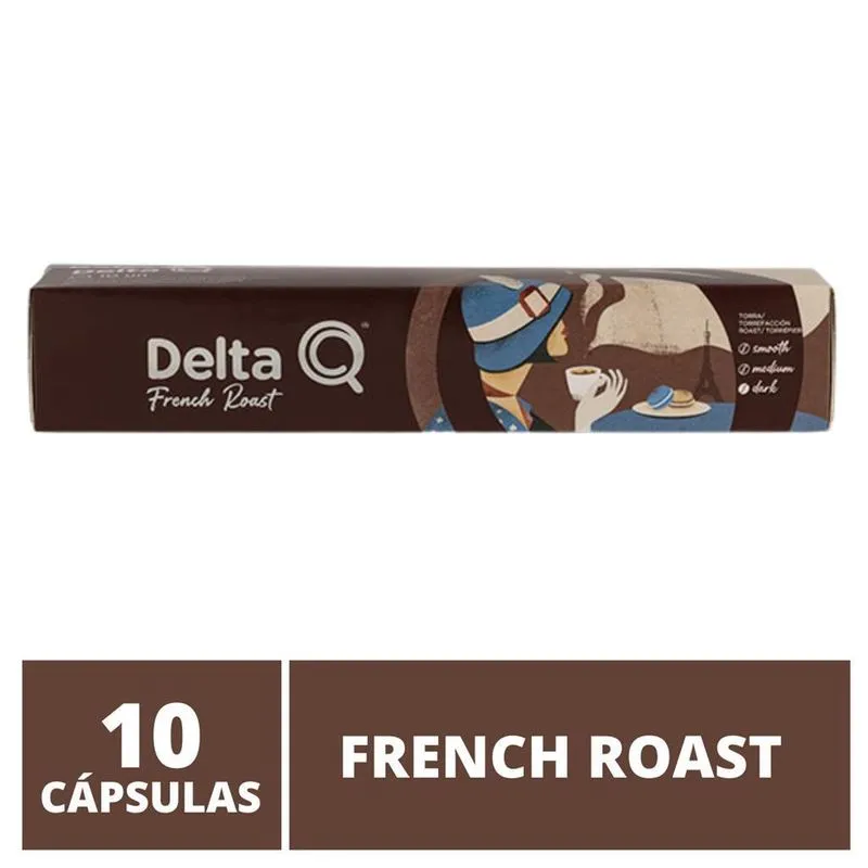 10 Cápsulas Delta Q, French Roast, Café