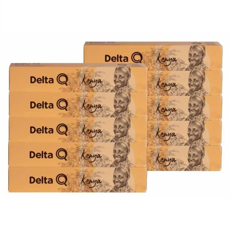 Kit 100 Cápsulas Delta Q Kenya Café Intensidade 8