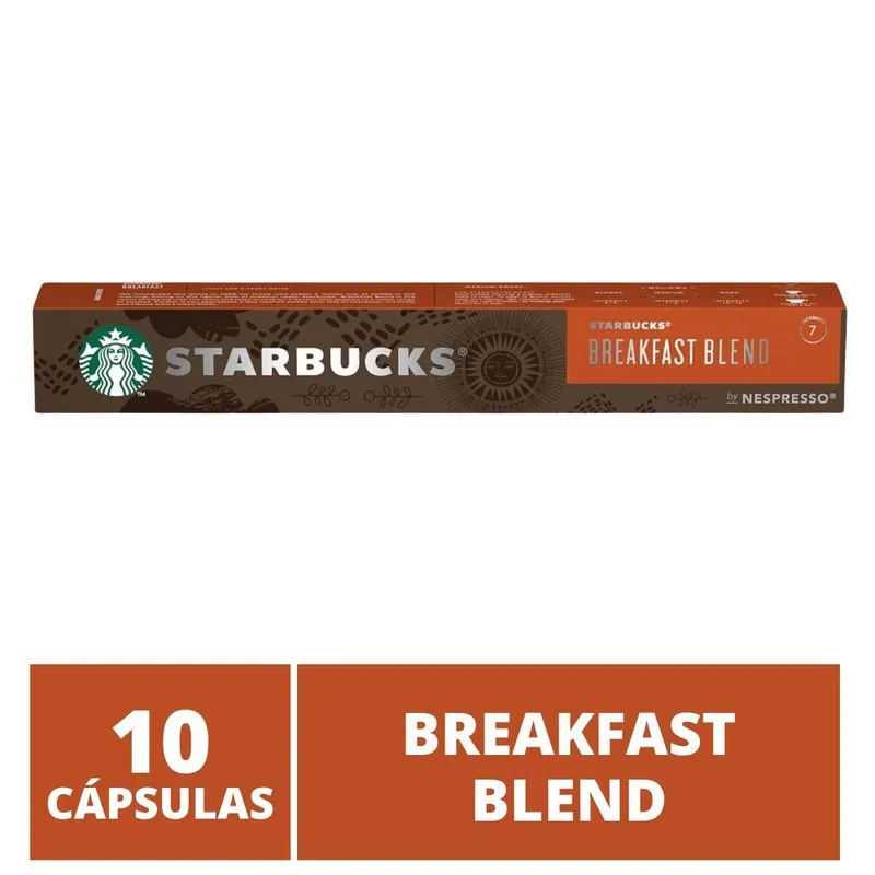 10 Cápsulas Para Nespresso - Starbucks - Breakfast Blend