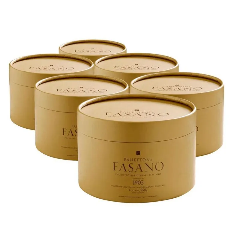 6 Panetones Italiano Fasano, Pannetone 750g, Tradicional