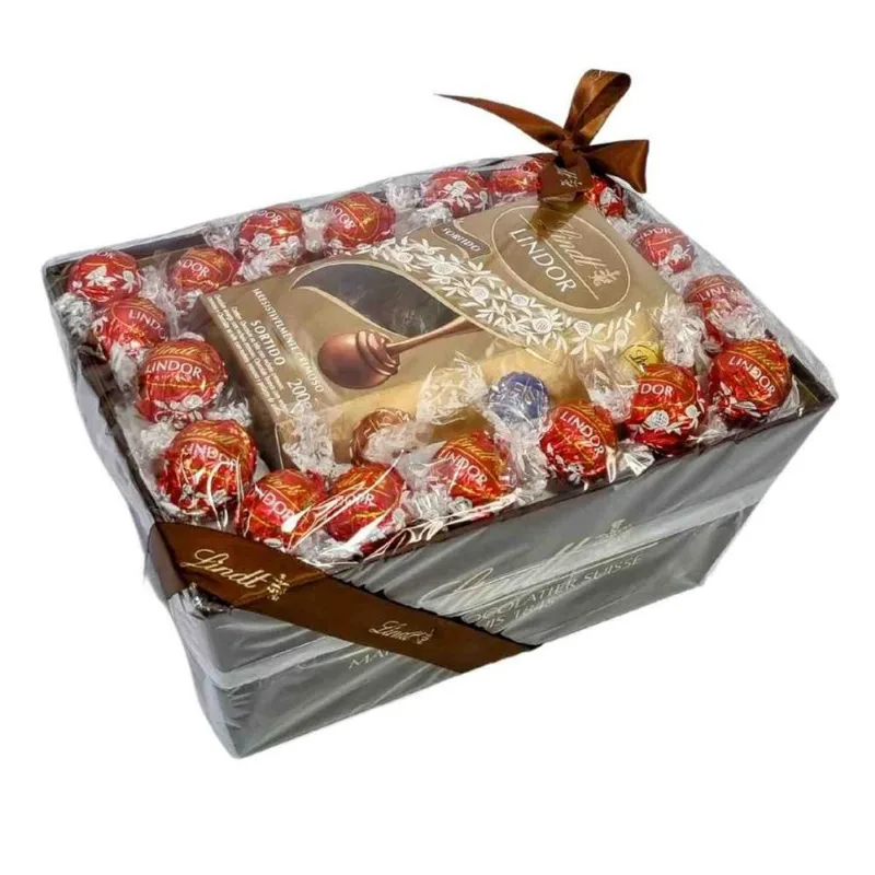 Cesta Chocolate Lindt Lindor, Presente Aniversário Namorados
