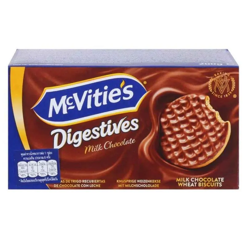 Biscoito Chocolate Digestive Mcvities,, Pacote 200g