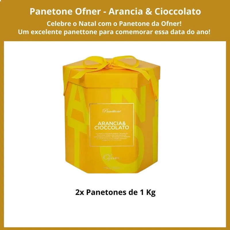 2 Panetone Ofner, Panettone 1kg, Arancia &amp; Cioccolato