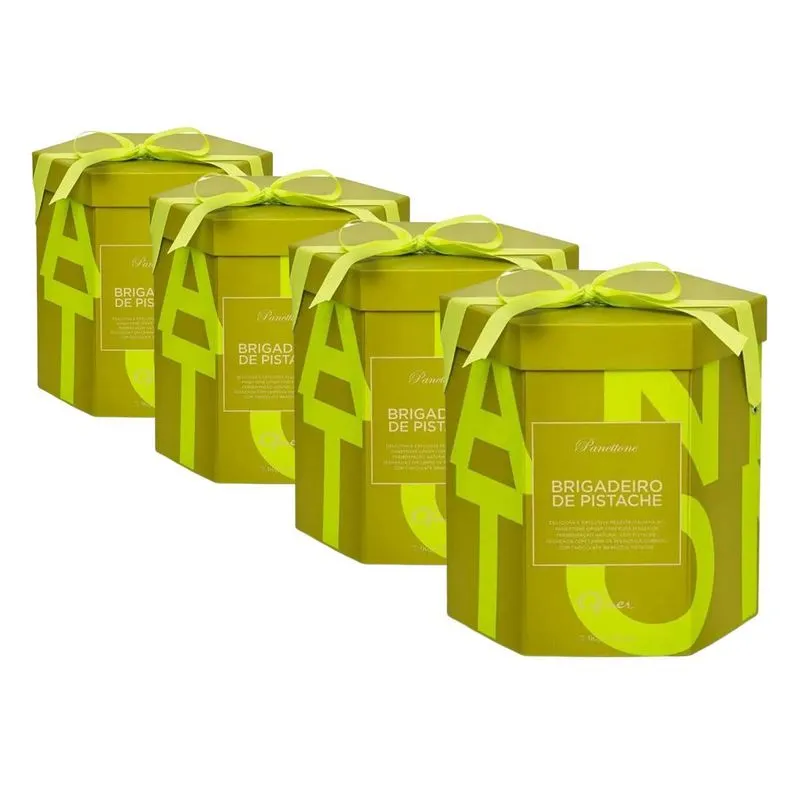 4 Panetone Ofner, Panettone 1kg, Brigadeiro De Pistache