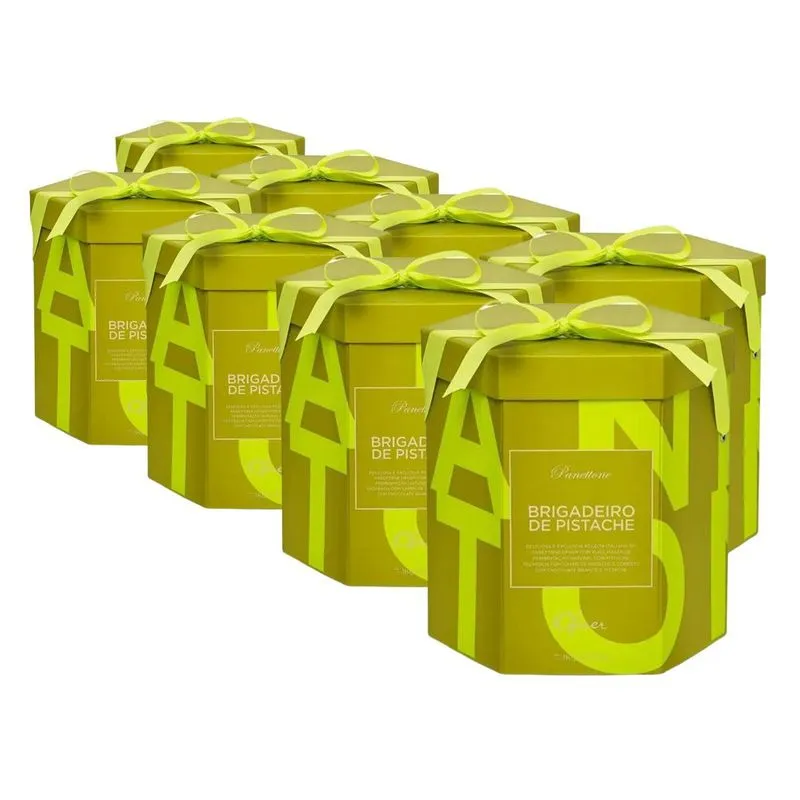 8 Panetone Ofner, Panettone 1kg, Brigadeiro De Pistache