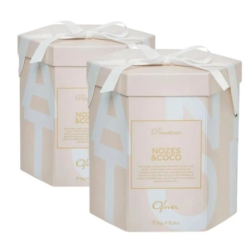 2 Panetone Ofner, Panettone 1kg, Nozes &amp; Coco