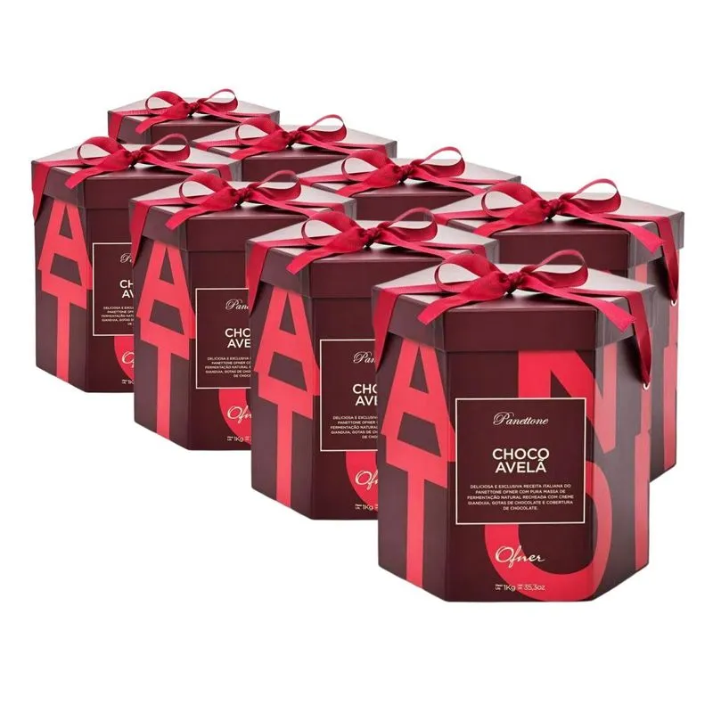 8 Panetone Ofner, Panettone 1kg, Choco Avelã