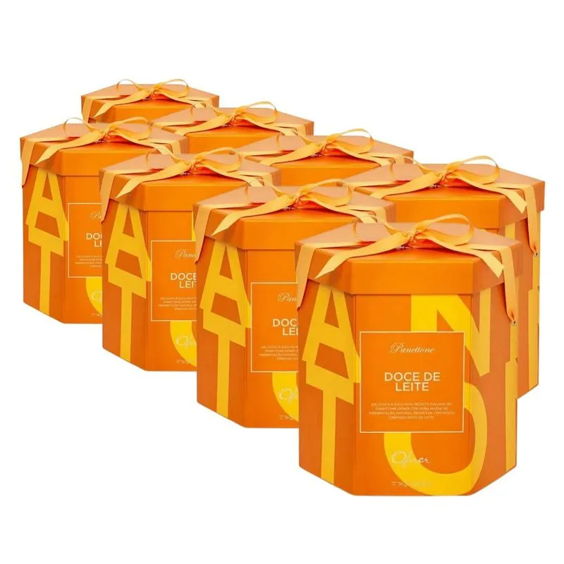 8 Panetone Ofner, Panettone 1kg, Doce De Leite