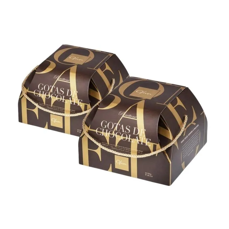 2 Panetone Ofner Gotas De Chocolate, Panettone 750g Premium