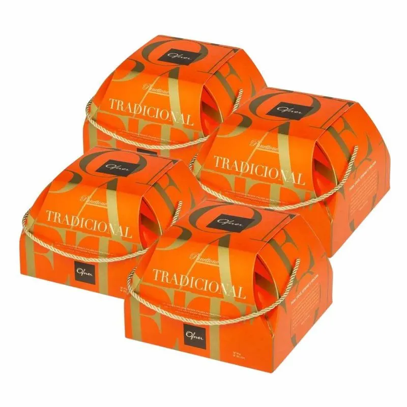 4 Panetone Ofner Tradicional, Panettone 1kg Premium