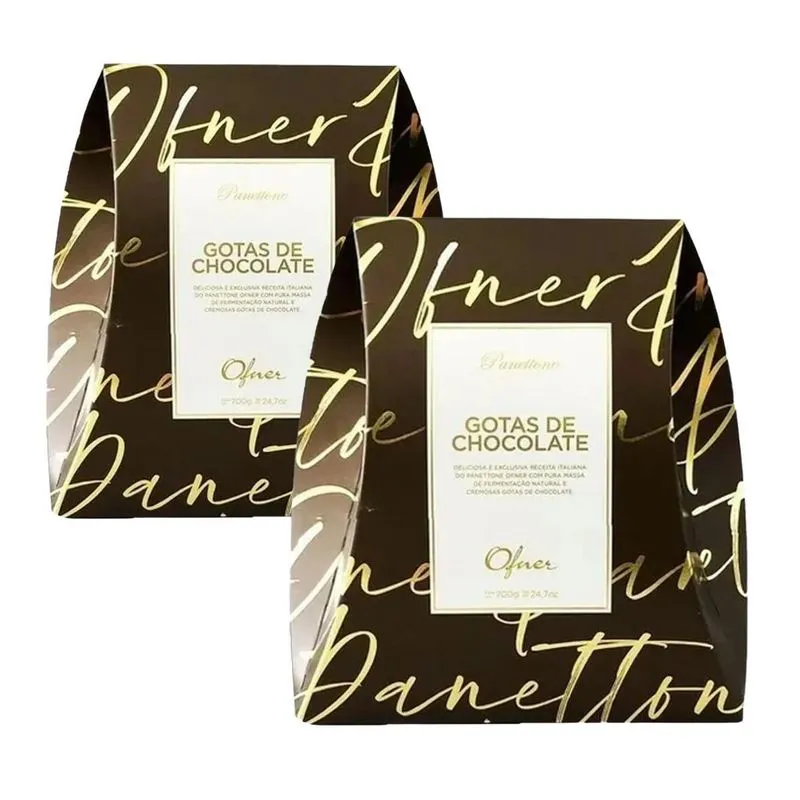 2 Panetone Ofner 700g Gotas De Chocolate, Panettone