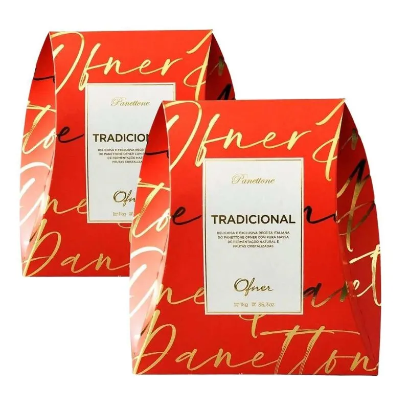 2 Panetone Ofner 1kg Tradicional, Panettone