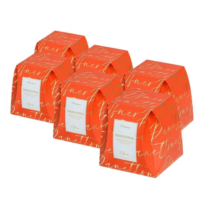 6 Panetone Ofner 500g Tradicional, Panettone
