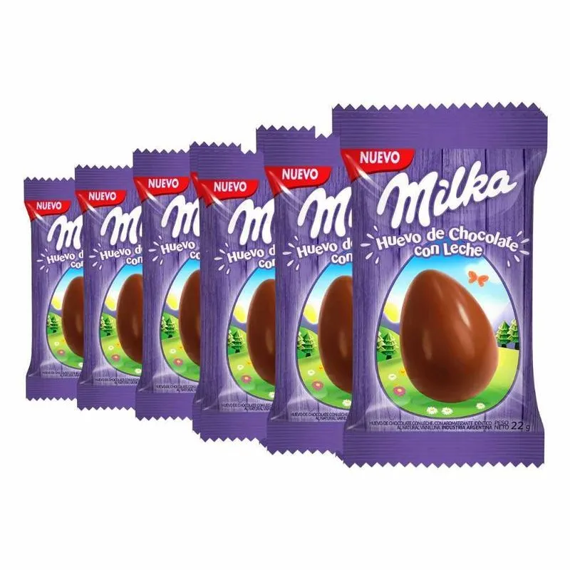 6 Ovo Chocolate Ao Leite Milka 22g