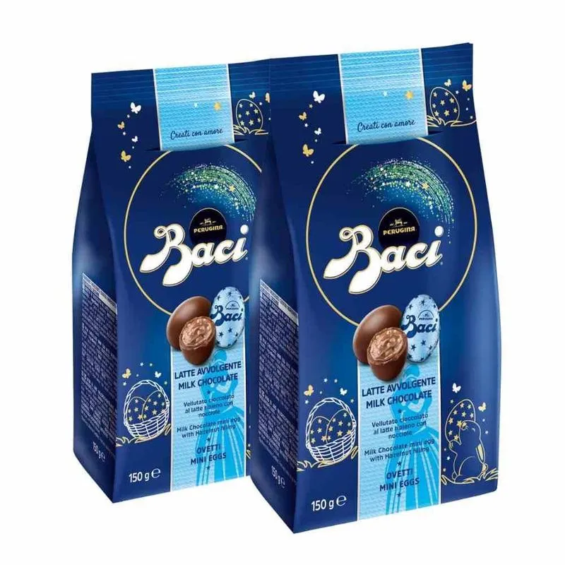 Ovos Chocolate Ao Leite Baci Perugina 2 Pacotes 150g