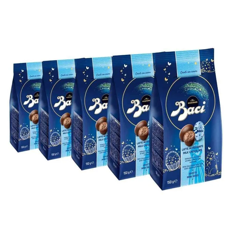 Ovos Chocolate Ao Leite Baci Perugina 5 Pacotes 150g