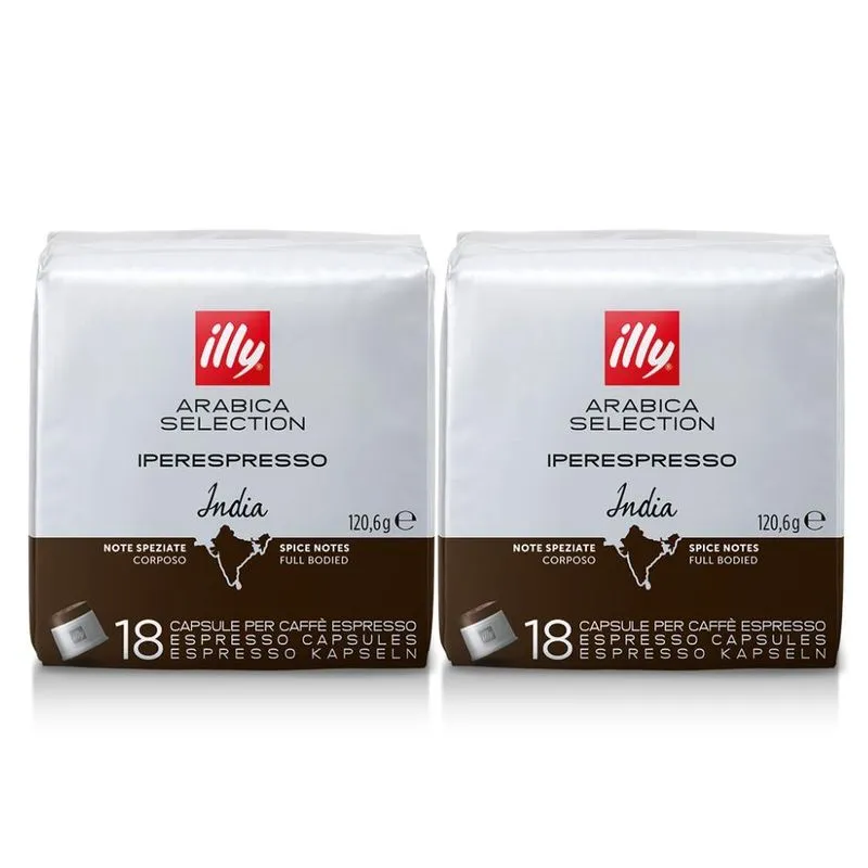 36 Cápsulas, Café Selection, India Illy Iperespresso