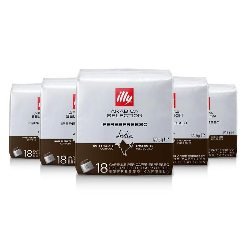 90 Cápsulas, Café Selection, India Illy Iperespresso