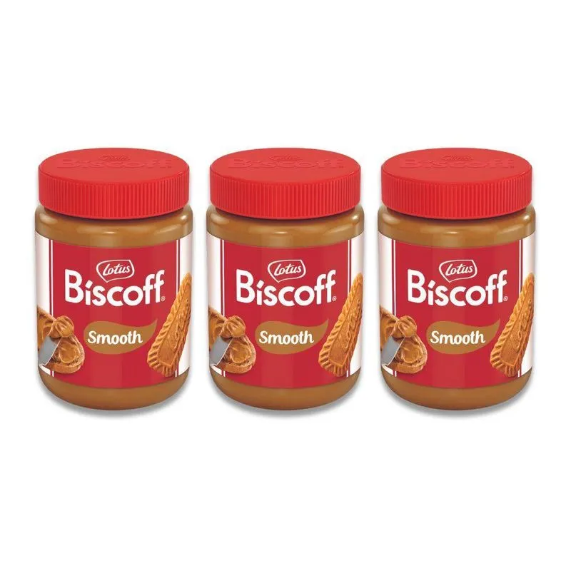 Pasta Belga Biscoito Lotus Biscoff Spread Kit 3 Potes 400g