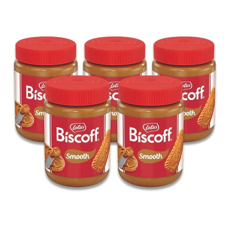 Pasta Belga Biscoito Lotus Biscoff Spread Kit 5 Potes 400g