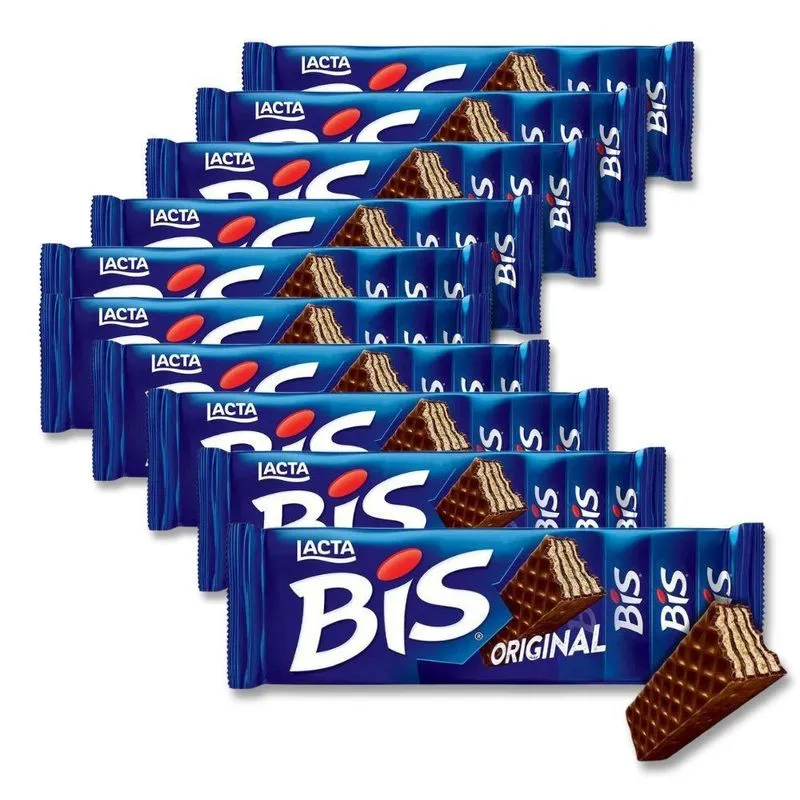 Bis Chocolate Ao Leite Lacta Kit 10 Caixas -20 Unidades 126g