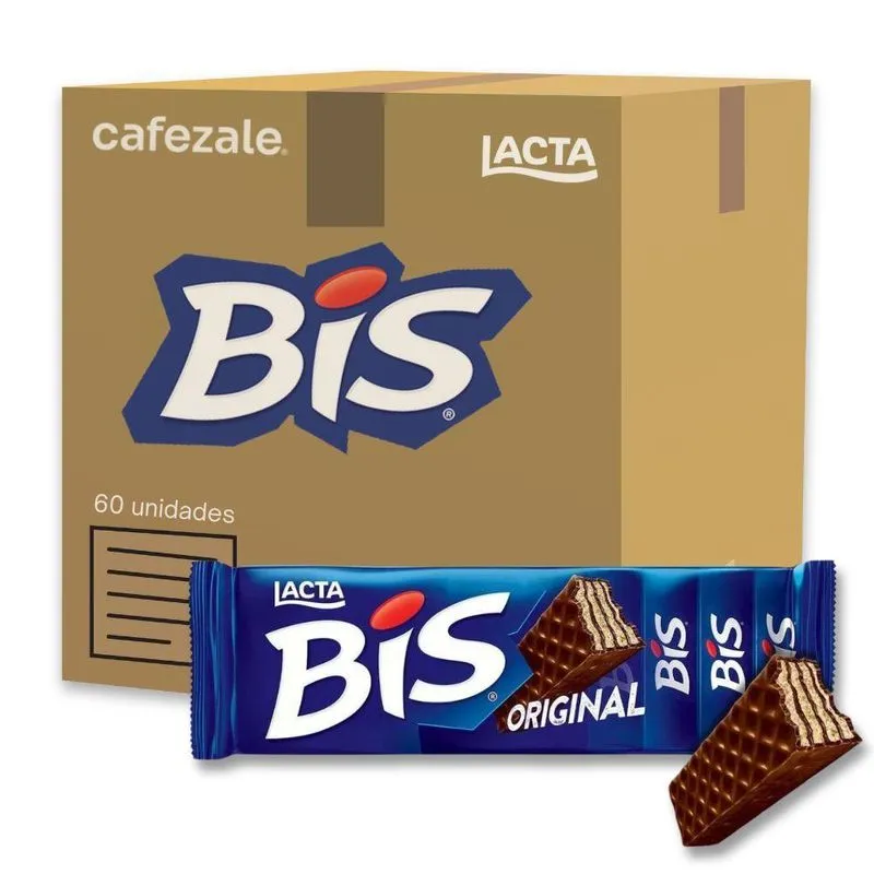 Bis Chocolate Ao Leite Lacta Kit 60 Caixas -20 Unidades 126g
