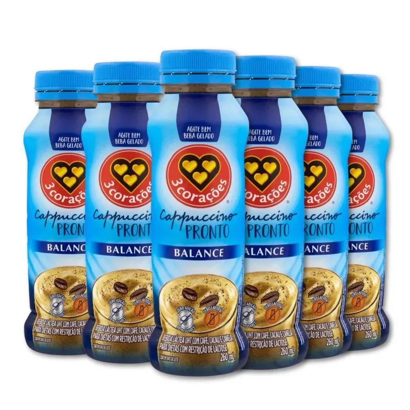 Cappuccino Pronto Três Corações Balance Kit 6 Capucino 260ml