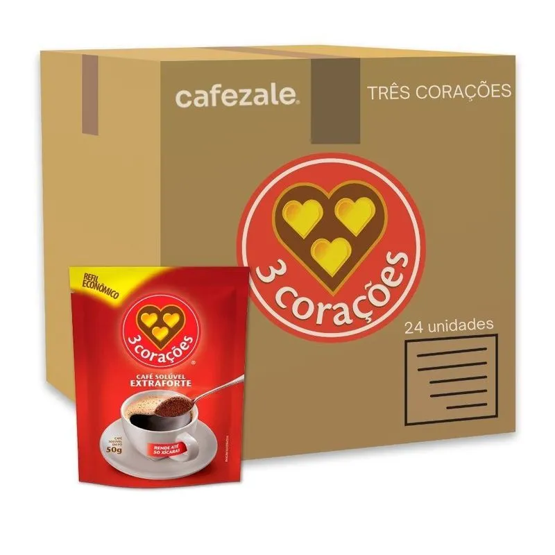 Café Três Corações Solúvel Extra Forte Kit 24 Sachês 50g
