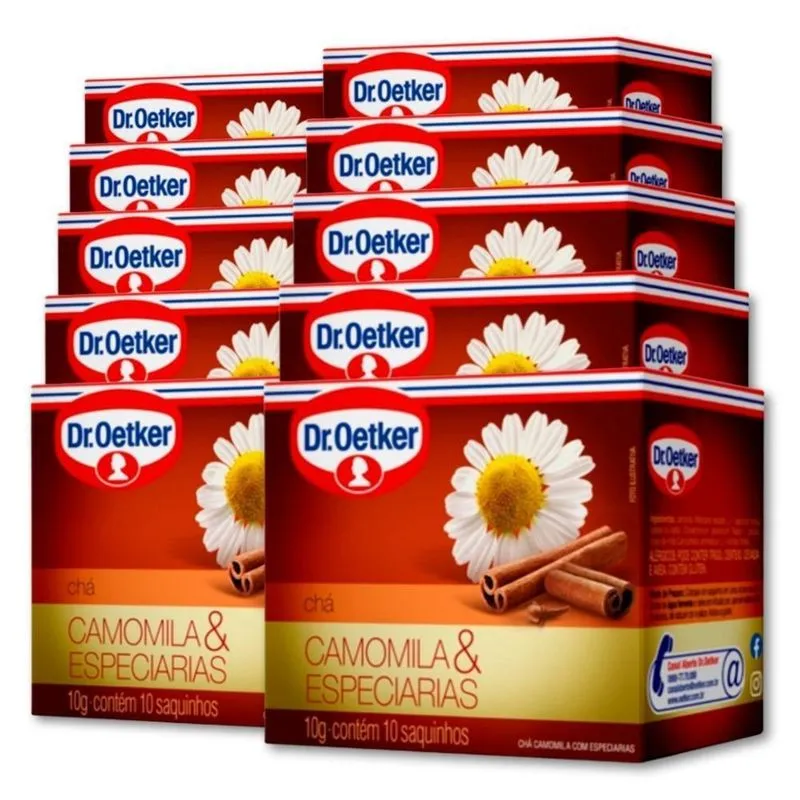 Chá Dr. Otker Camomila E Especiarias Kit 10 Caixas