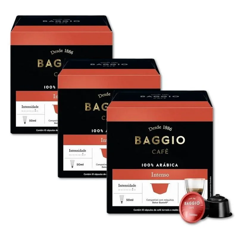30 Cápsulas Café Baggio Intenso Para Dolce Gusto