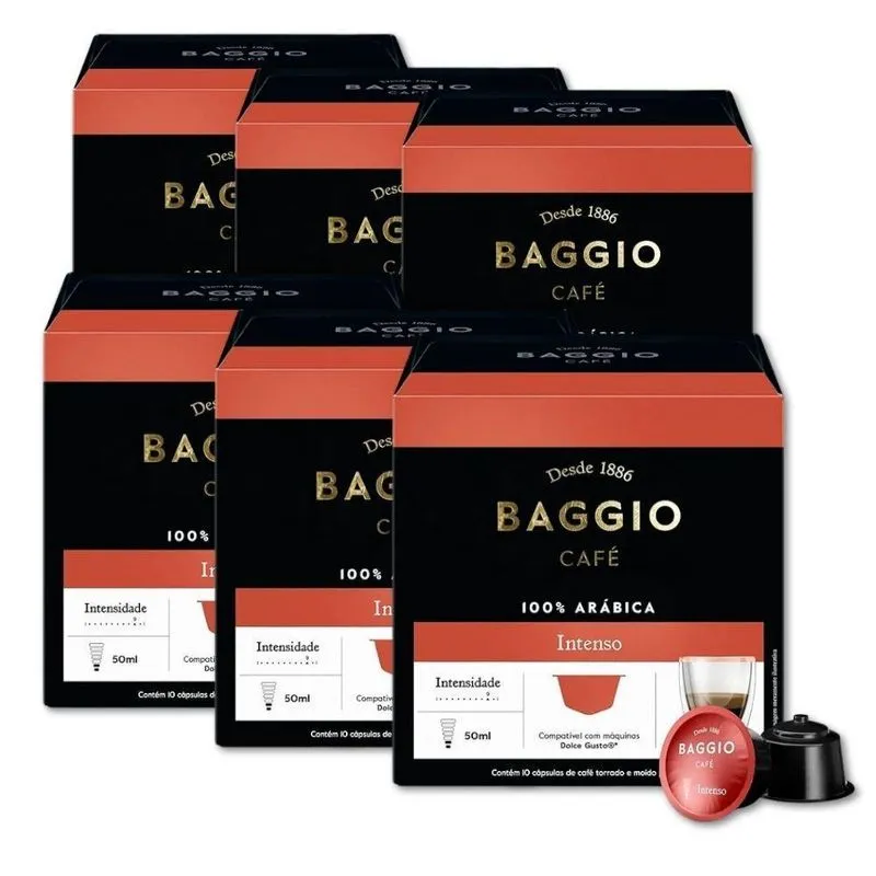 60 Cápsulas Café Baggio Intenso Para Dolce Gusto