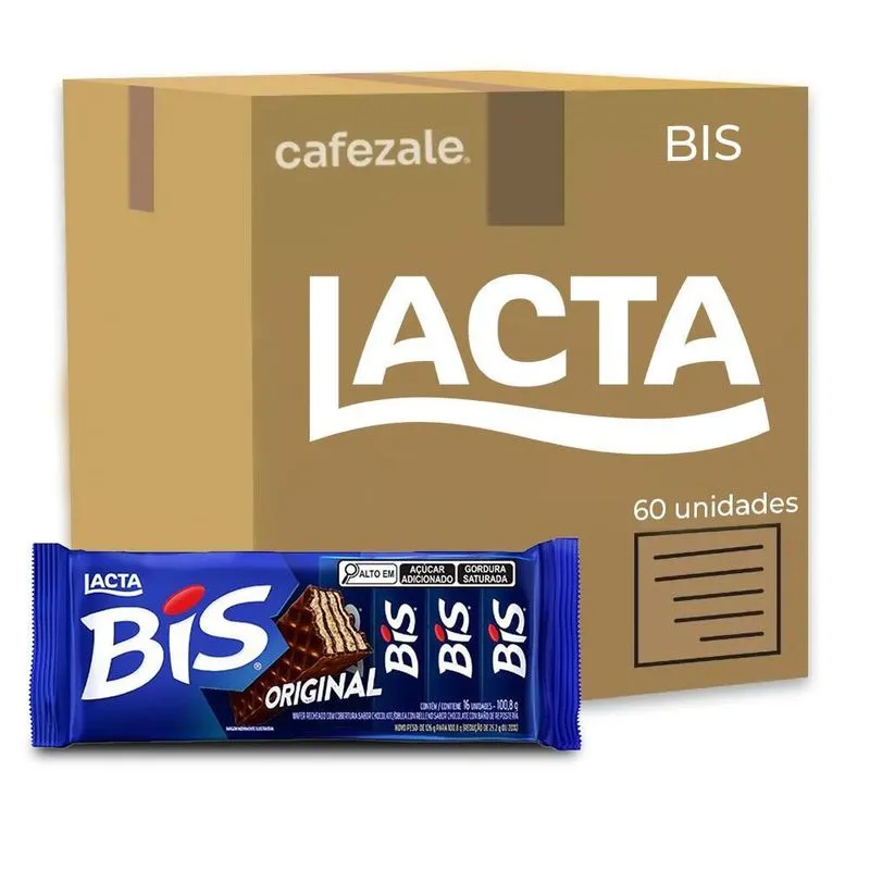 Bis Chocolate Ao Leite Kit 60 Unidades De 100,8g