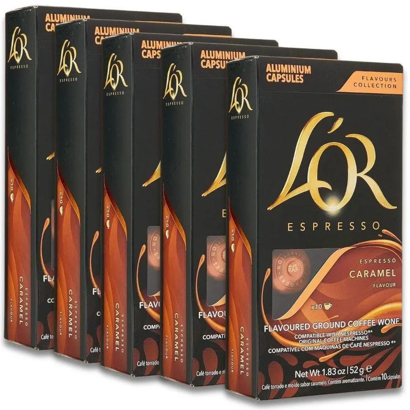 Café Cápsulas Lor Nespresso Caramel Kit Com 50 Cápsulas