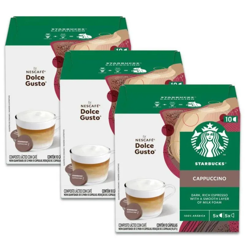 30 Cápsulas Café Dolce Gusto Starbucks Cappuccino