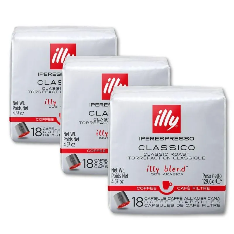 54 Cápsulas Café Illy Clássico Filtrado Iperespresso