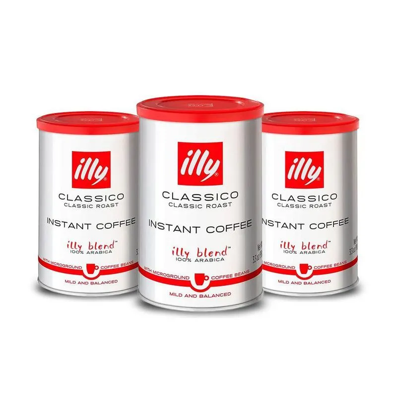 Café Illy Solúvel Clássico Blend Kit 3 Latas 95g