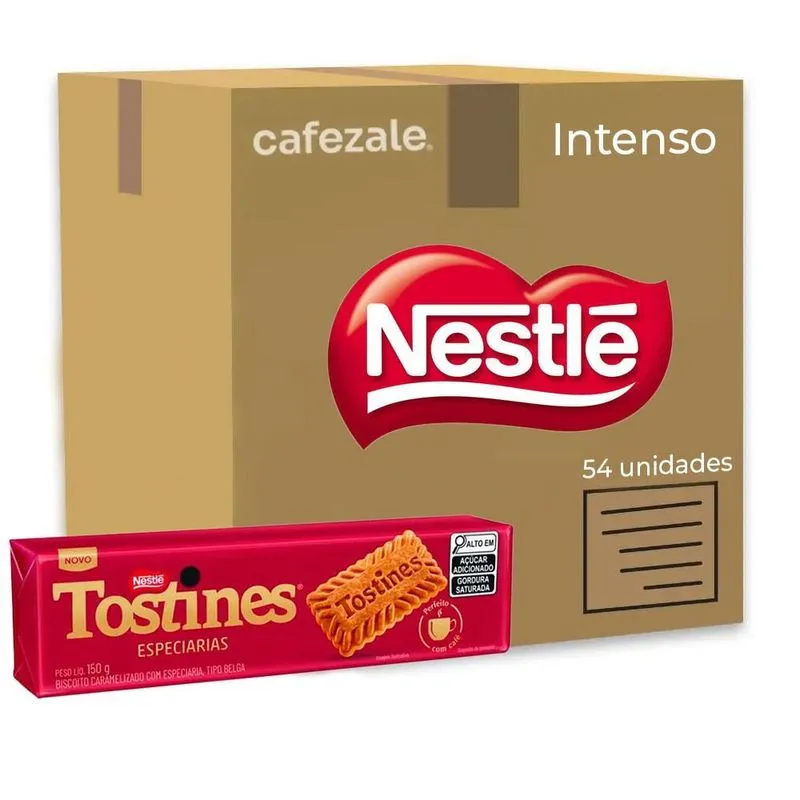 Biscoitos Tostines Caramelizado Kit 54 Pacotes De 150g