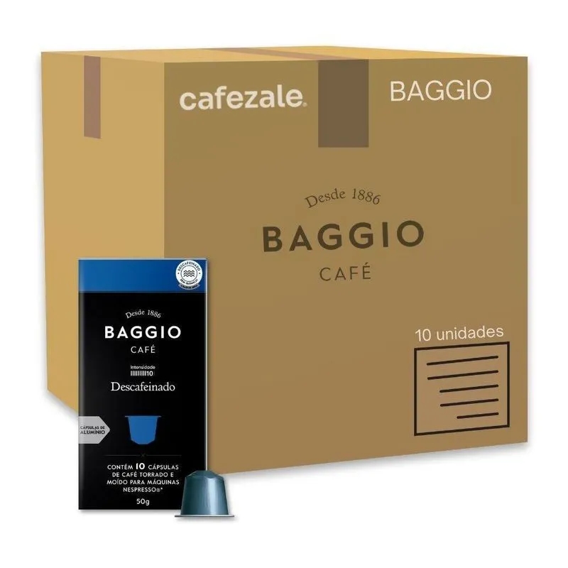 100 Cápsulas Café Baggio Descafeinado Para Nespresso