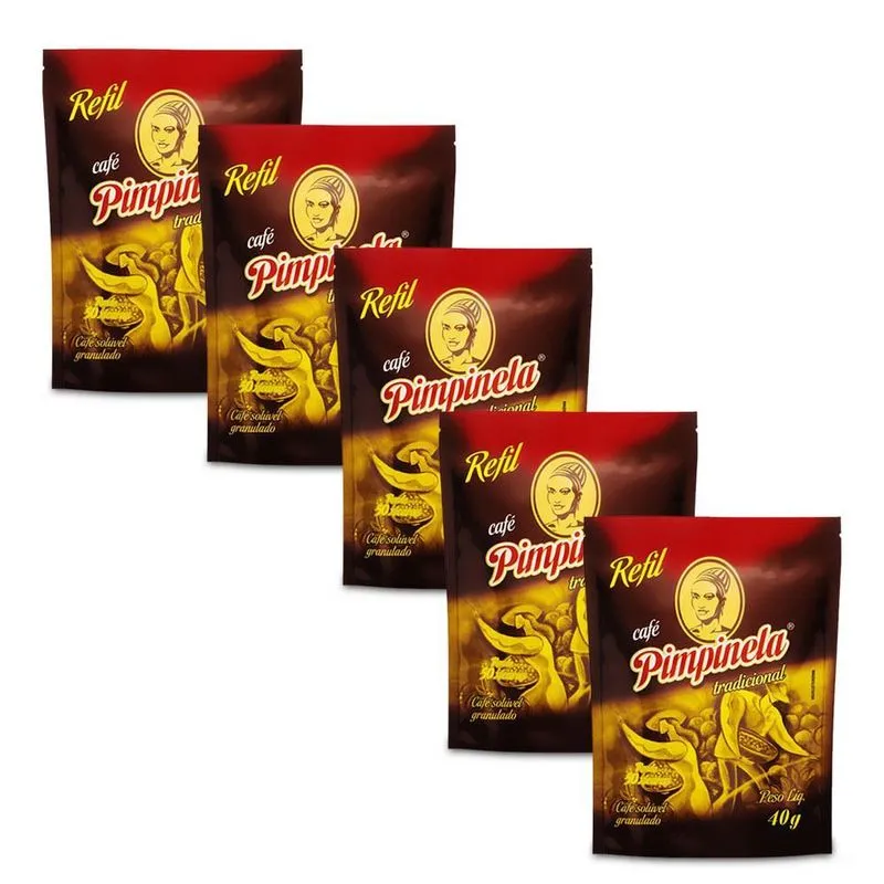 Café Solúvel Pimpinela Três Corações Kit 5 Sachês De 40g