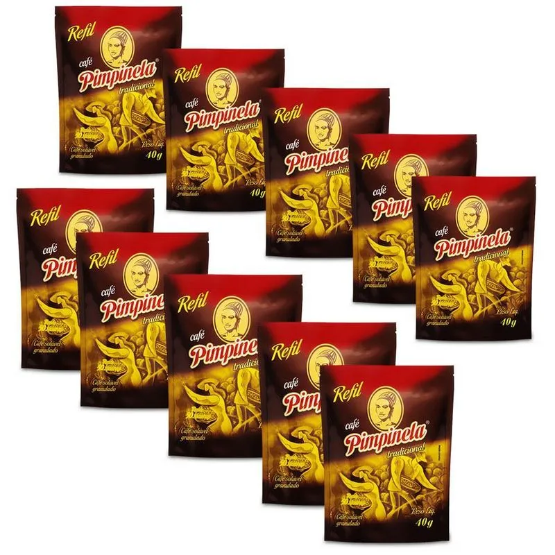 Café Solúvel Pimpinela Três Corações Kit 10 Sachês De 40g