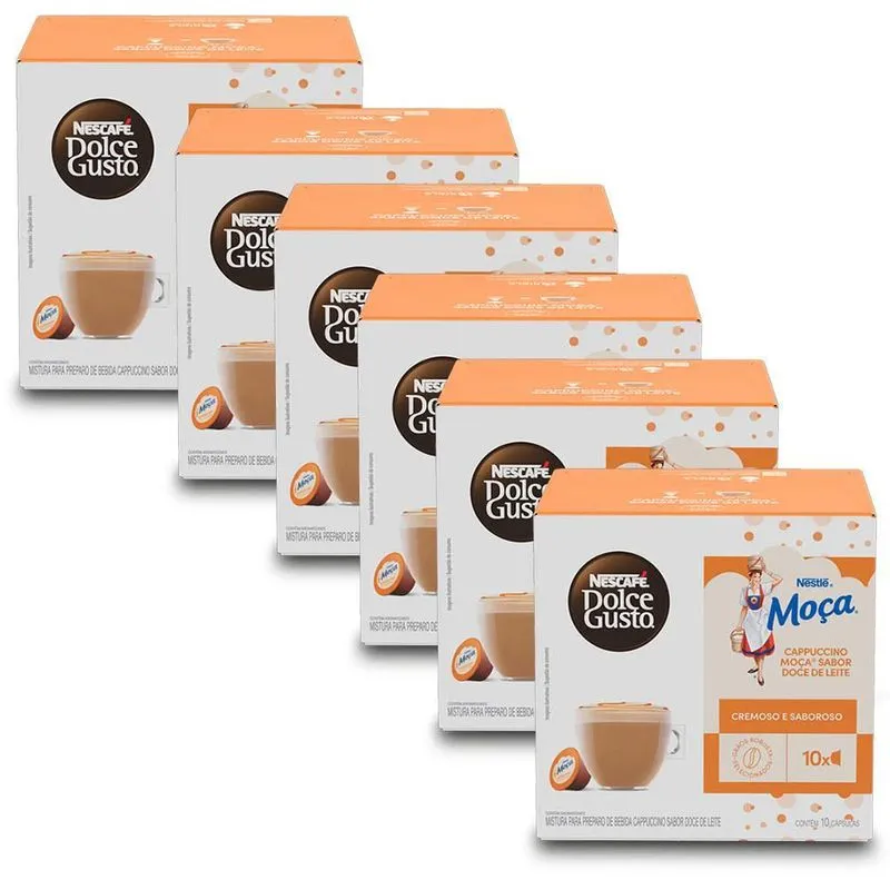 60 Cápsulas Nescafé Dolce Gusto Cappuccino Leite Moça
