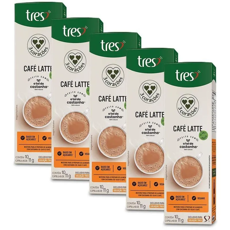 50 Capsulas De Cappuccino Vegan 3 Corações A Tal Da Castanha