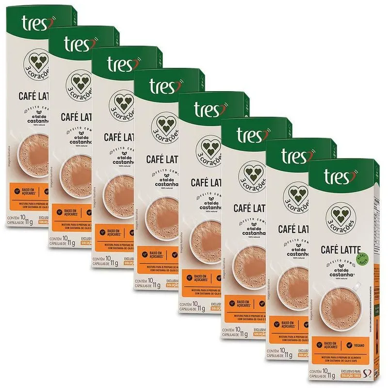 80 Cápsulas De Cappuccino Vegan 3 Corações A Tal Da Castanha