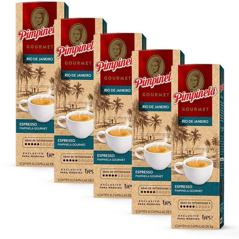 50 Cápsulas Café Gourmet Pimpinela Rio De Janeiro 3 Corações