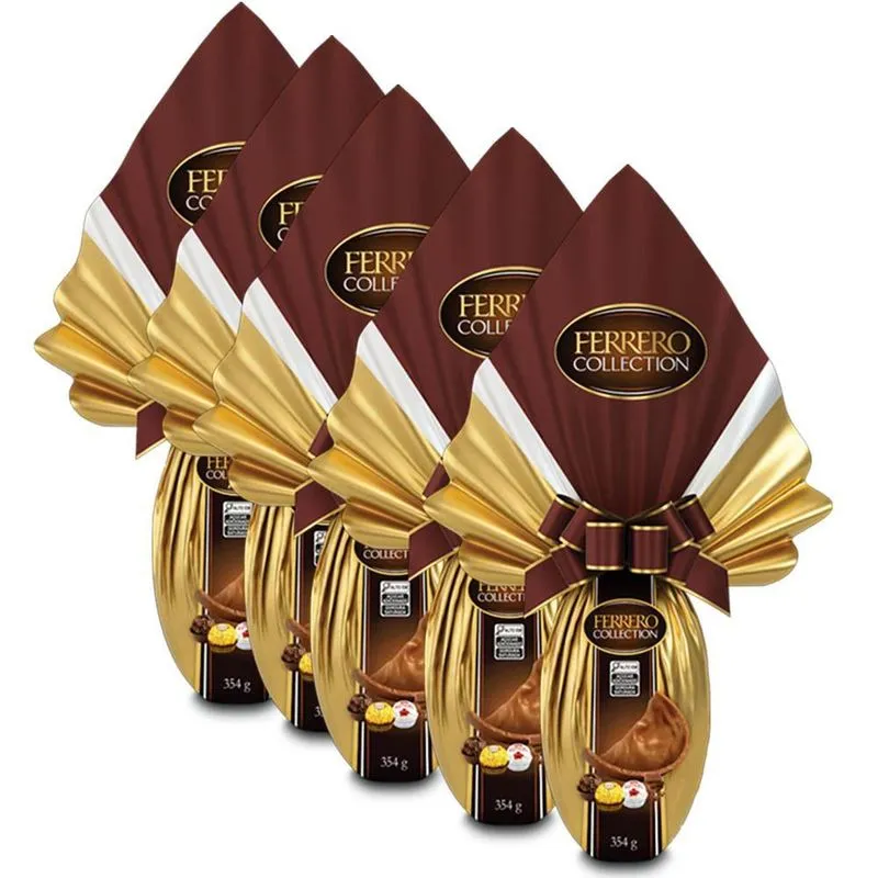 Ovo De Páscoa Ferrero Rocher Collection Kit 5 Unidades 354g.
